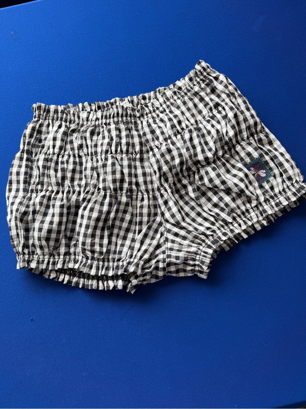 Intimately by Free People Black & White Gingham Women’s Smocked Short
